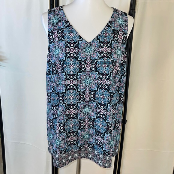 J. Jill Tops - J. Jill Print Sleeveless Top Size Small EUC
